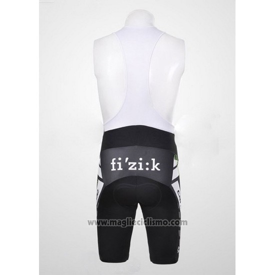 2012 Abbigliamento Ciclismo Cannondale Nero e Bianco Manica Corta e Salopette
